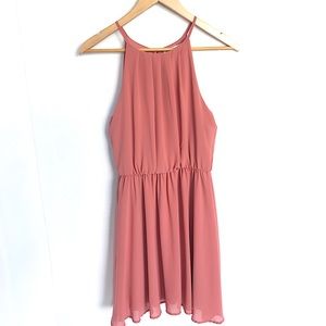 Pink/ peach lush alter neck dress